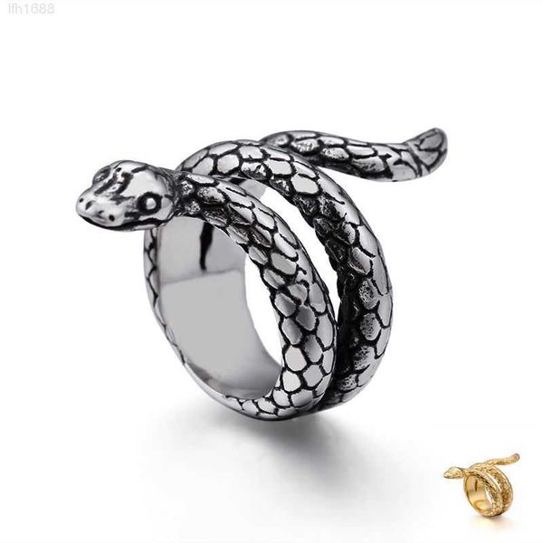 

kalen snake finger slangringen anillos hombre 18k gold plated ring stainless steel men rings, Silver