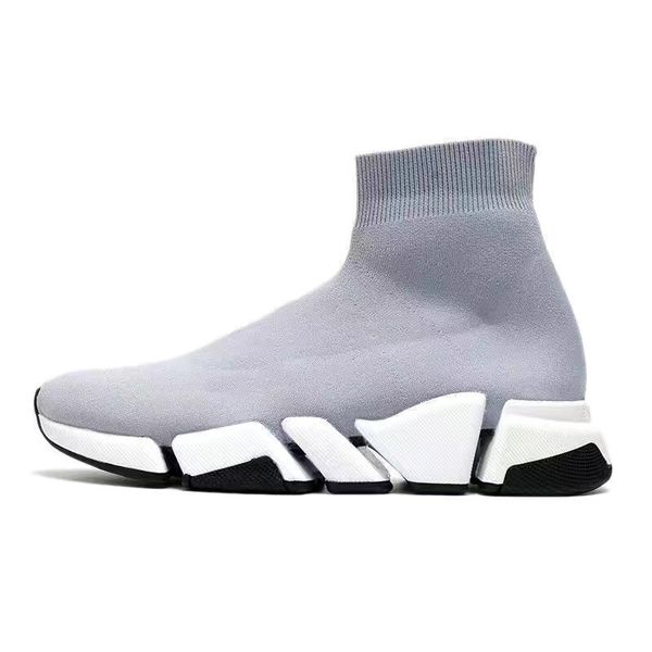 

designer socks shoes platform men woman shiny knit speed 2.0 1.0 trainer runner sneaker sock shoe womens mens speeds booties paris 36-45 11, Black