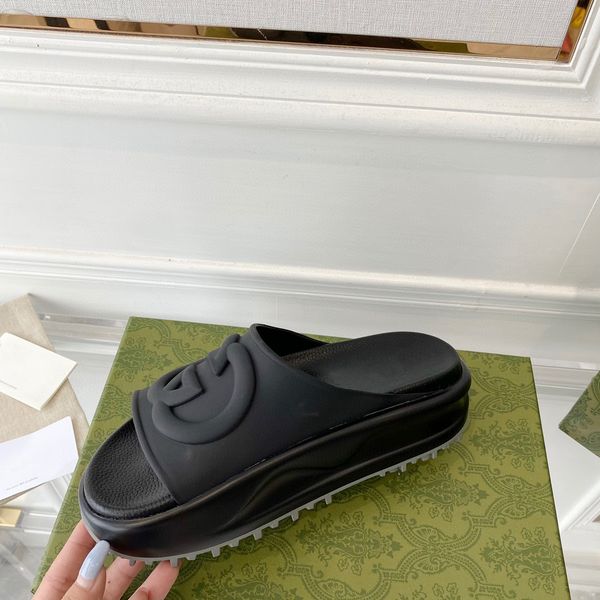 

designer slides women man slippers luxury sandals brand sandals real leather flip flop flats slide casual shoes sneakers boots by fen 002, Black