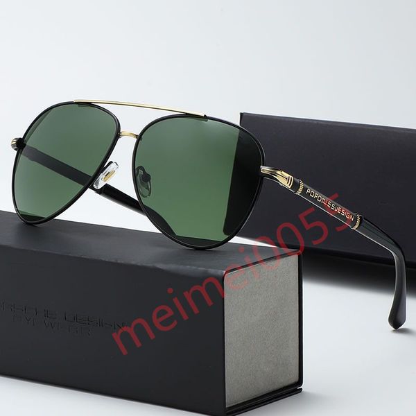 

porsche sunglasses designer brand fashion classic large frame square men s and women street p travel anti, White;black