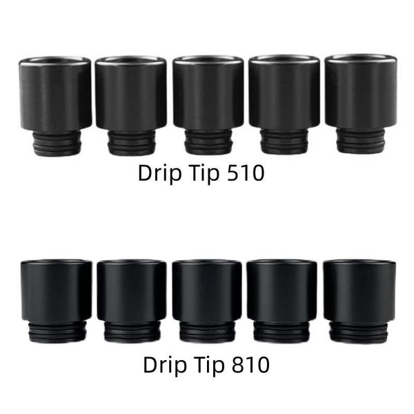 

wholesale 1000pcs/lot 810 510 pom drip tip mouthpiece opp package black color