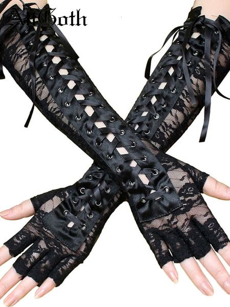 

sleevelet arm sleeves altgoth harajuku lolita oversleeve women gothic dark lace bandage warmer streetwear cosplay punk y2k emo alt sleeve 23