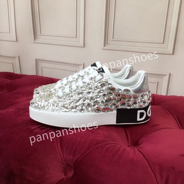 

new fashion casual shoes womens men designer leather lace-up sneakers fashion lady flat running letters shoes platform sneaker, Black