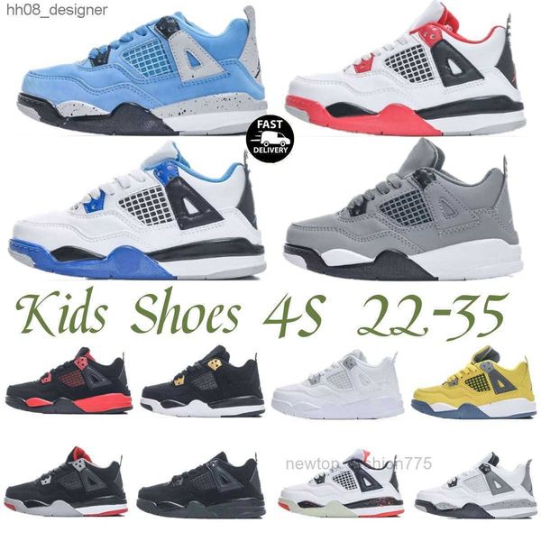 

kids shoes 4 basketball 4s designer sneakers boys military black cat trainers baby kid shoe fire red thunder girls children youth toddler in