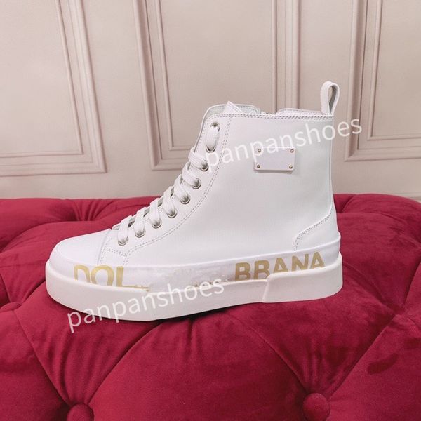 

2023fashion casual shoes mens designer leather lace-up sneakers fashion lady flat running letters shoes platform sneaker, Black