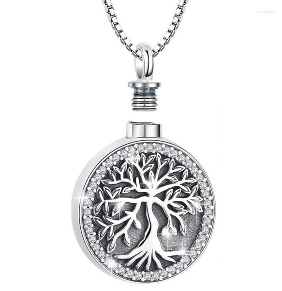 

pendant necklaces 1pc tree cremation jewelry for ashes urn necklace women5480304, Silver