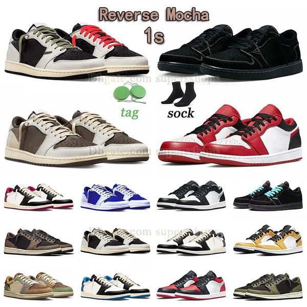 

dhgate retro basketball shoes jumpman 1 low reverse mocha 1s sail black phantom chicago olive men women sneaker fragment panda bred toe tiff