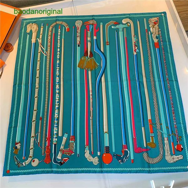 

hemres designer scarves silk versatile spring and autumn summer 90 polyester square women's neck korean thin small scarf temperament su, Blue;gray