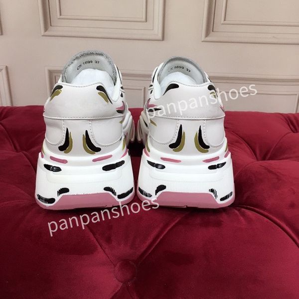 

new fashion casual shoes womens mens designer leather lace-up sneakers fashion lady flat running letters shoes platform sneaker2023, Black