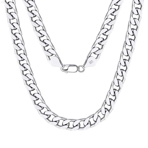 

rinntin sc69 hip hop jewelry 6mm cuban chain necklace rhodium plated 925 silver diamond cut cuban link chain for women men