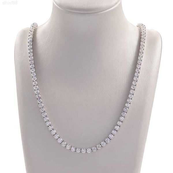 

redoors 10k white gold def moissanite diamond jewelry classic style chain necklace for women, Silver