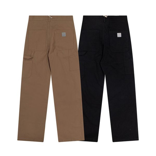 

men's pants oversized summer new new car hart overalls straight slacks, Black