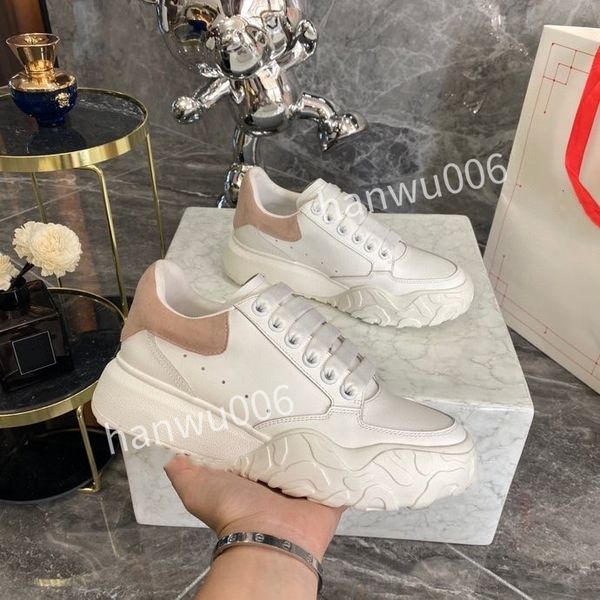

new brand womens quality designer sneaker lace up genuine leather sneakers fashion casual designer sneaker2023, Black