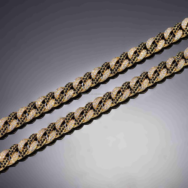 

8mm 2row hip hop jewelry custom diamond necklace real s925 sterling silver vvs moissanite cuban chain