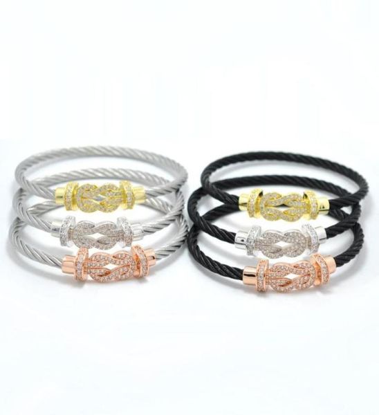 

bangle fashion original double 8 shape couple bracelet men039s girlfriend fine jewelry5885877, Black