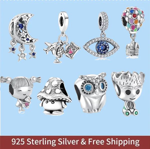 

925 sterling silver charms for pandora jewelry beads color women pendant jewelry galaxy starry sky charms, Black
