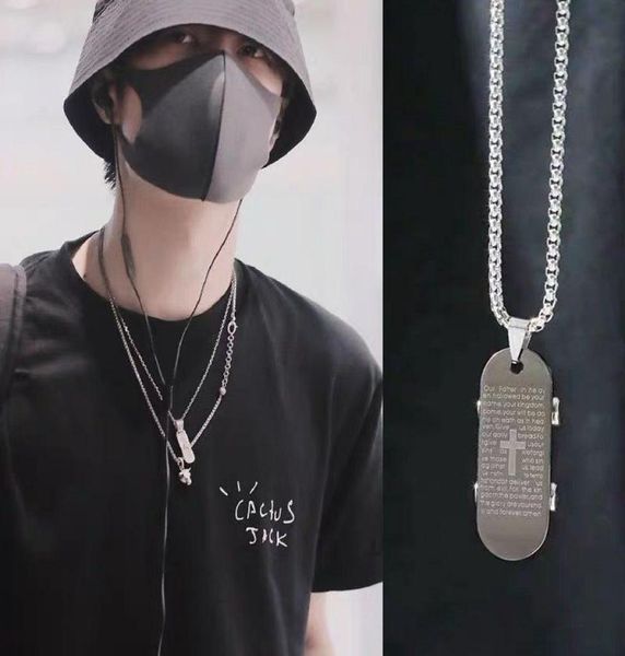 

punk skateboard cross stainless steel chains necklaces men jewerly gold silver color gothic necklaces pendants collier7622873