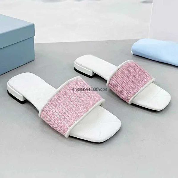 

designer slipper embroidered fabric slippers women printing letters flip flops ladies flat sandals fashion woven sliders, Black