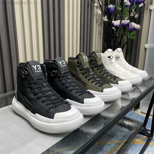 

dress shoes y3 cowhide men sneakers platform leather women high running tennis zipper decoration sports