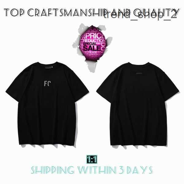 

craftsmanship mens t shirts womens fashion designer ess tshirt street casual fog short sleeve fg tees 1977 cotton stereo printing polos shir, White;black
