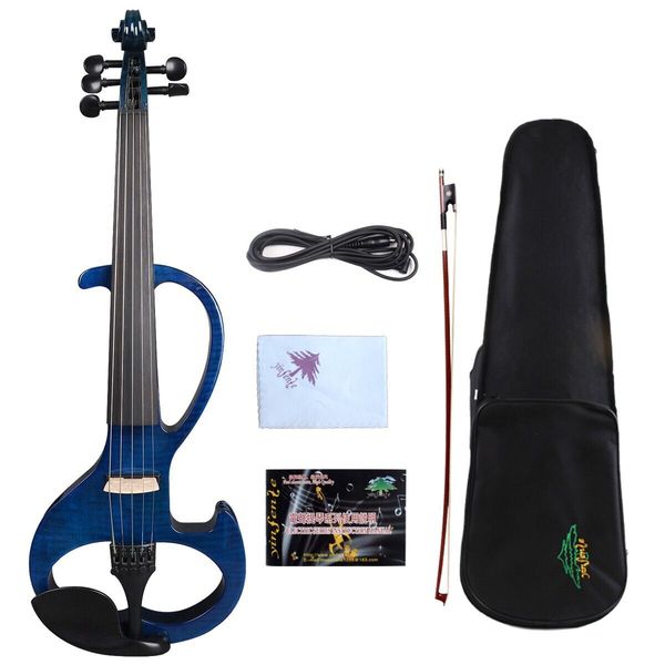 

5string electric viola silent violas16 inch solid wood blue color advance sound
