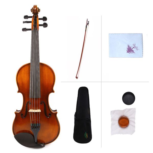 

yinfente 5strings 4/4 violin stradivari model maple spruce ebony fittings
