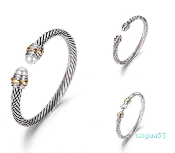 

wholebracelet luxury designer ed pearl head women fashion versatile bracelets jewelry platinum plated wedding gift6175760, Black