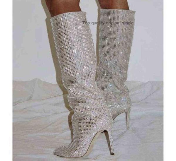 

high boots women demonia ladies party shoes women 039s pointed toe slipon long heels stiletto new 2207297180683, Black