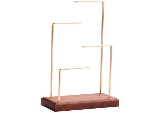 

jewelry pouches bags ring display holder pendant earrings stand metal stick solid wood9256533, Pink;blue