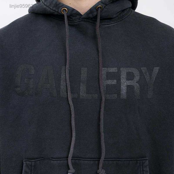 

men hoodie designer gall dep cotton hoodiy oversize casual leisure letter flame printed high street vintage loop 22fw brand lux m80qqv2p, Black