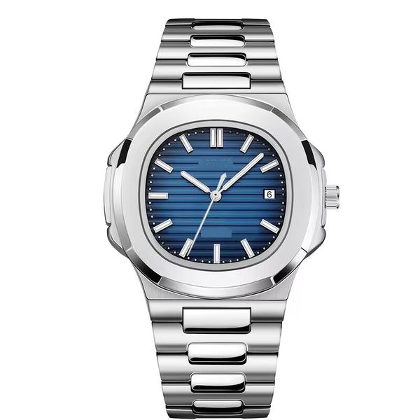 

blue men wristwatch nautilus 5711 watches durable stainless steel classic orologio luxury designer watch sapphire 41mm dial waterproof xb07, Slivery;brown