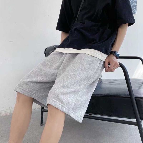 

men's shorts solid sports boys straight pants loose fashion summer casual korean capris, White;black