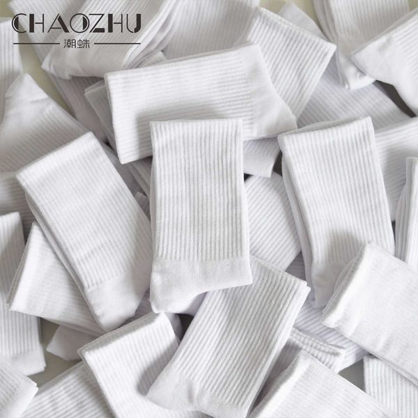 

men wholesale compression cotton man fashion daily socks basic white black stretch rib long middles length spring autumn winter casual