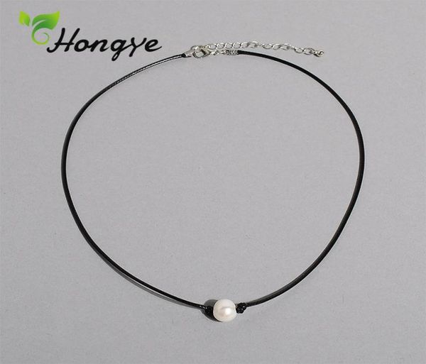 

hongye natural pearl necklaces brand women rope chain collar accessories female pearl pendant necklace3548975, Silver