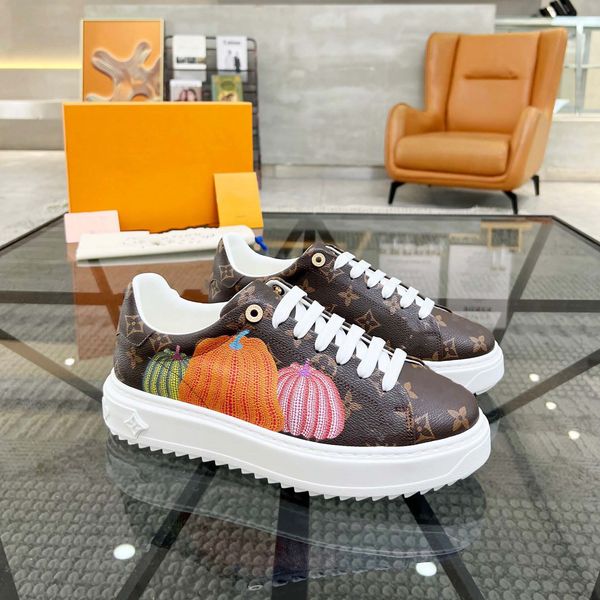 

time out shoes men travel leather lace-up sneaker 100% cowhide fashion lady flat designer running trainers letters man shoe platform men gym, Black