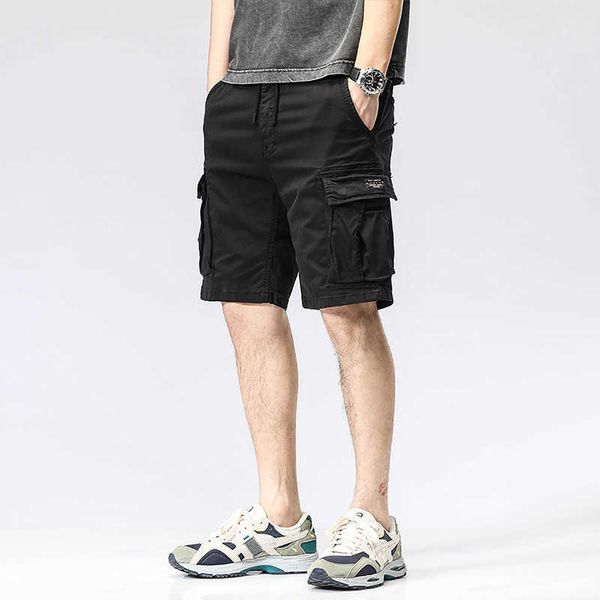 

men's shorts 2023 summer new pants work wear casual sports versatile trendy straight leg, White;black