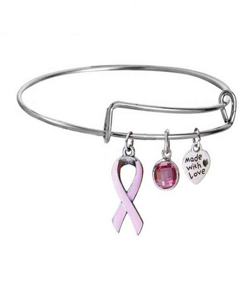 

breast cancer awareness ribbon bangle women love jewelry drop order8980526, Black