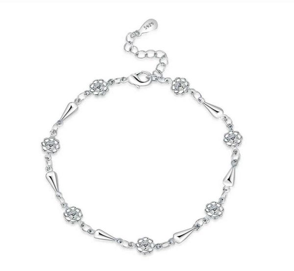 

s925 silver plum blossom leaf bracelet bangle for women girl lady wedding birthday gift5734159, Black