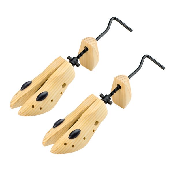 

shoe parts accessories 2pcs man women home non slip durable natural wood widener easy to use adjustable length foot grinding anti crease str, White;pink
