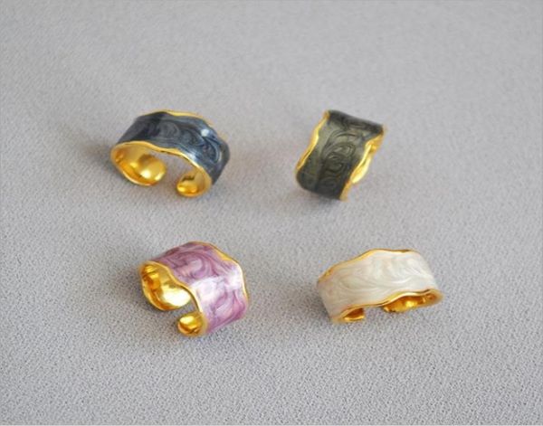

creative colorful ice cream handmade enamel glazed irregular modern fashion open index finger ring female4627325, Silver