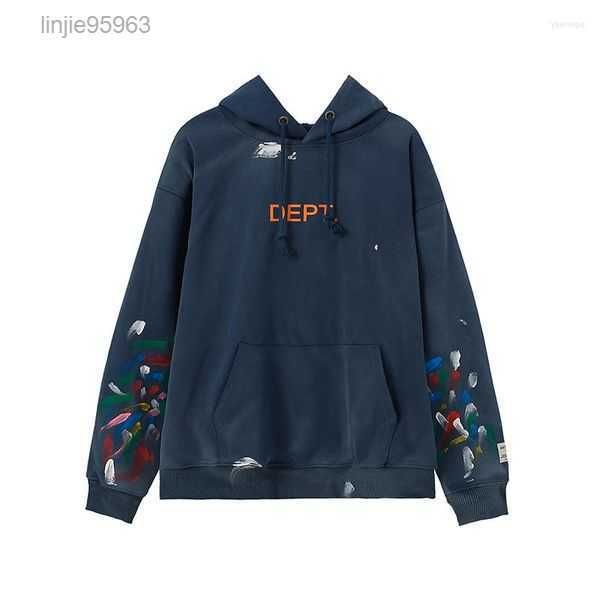 

men's hoodies gall speckle graffiti letter print men women high street and hooded cotton hip hop 18xrf, Black