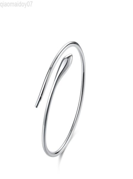 

new 925 silver bracelet snake head female soft bracelet wedding and engagement fashion jewelry l2208122410196, Black