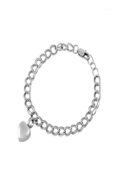 

bangle ijb5010 heart charm cremation urn bracelet jewelry for ashes stainless steel keepsake memorial women17531915, Black