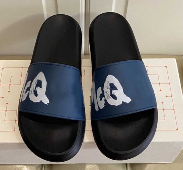 

new 2023 men women slippers summer ladies designer sandals pattern loafer fashion tories slides rubber outdoor beach womens mens slippers, Black