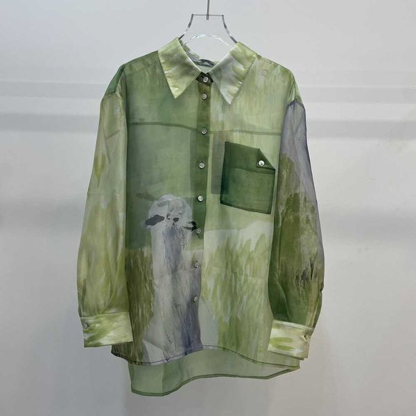 

2023 summer new women's casual versatile loose long sleeve thin sun protection shirt for women, White