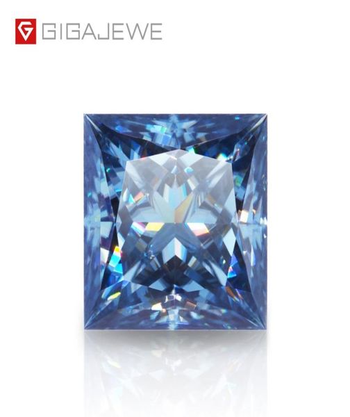 

gigajewe princess cut blue color 565mm moissanite loose diamond synthetic beads for jewelry making7946425, Black
