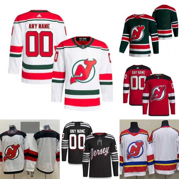

new jersey custom devils hockey jerseys 88 kevin bahl 14 nathan bastian 45 jonathan bernier 70 jesper boqvist 63 jesper bratt 33 ryan graves, Black;red