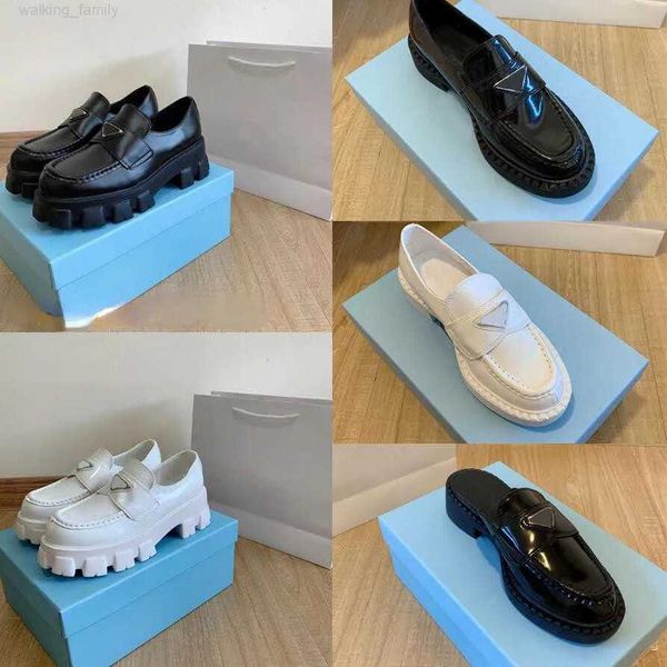 

with box prad designer women monolith casual shoes thick bottom gear triangle p loafers black cloudbust genuine leather shoe increase pla bs