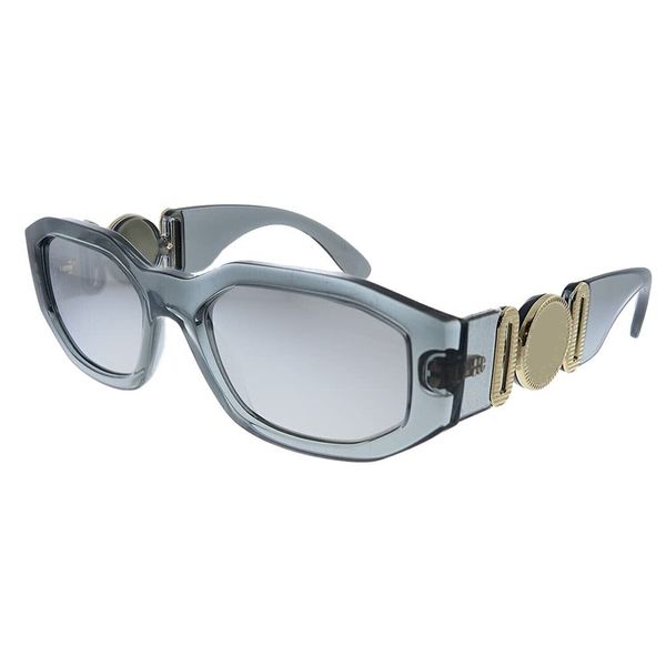 

fashion classic 4361 sunglasses for men black/grey irregular full-rim sunglasses transparent grey plastic square sunglasses uv400 with box, White;black