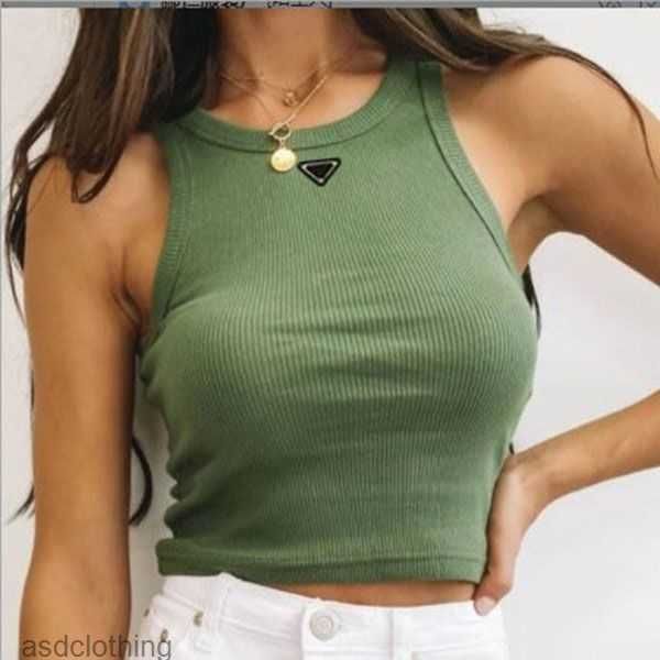 

summer women t shirts crop designer brand sport shoulder black white tank casual sleeveless backless tee shirts zen3